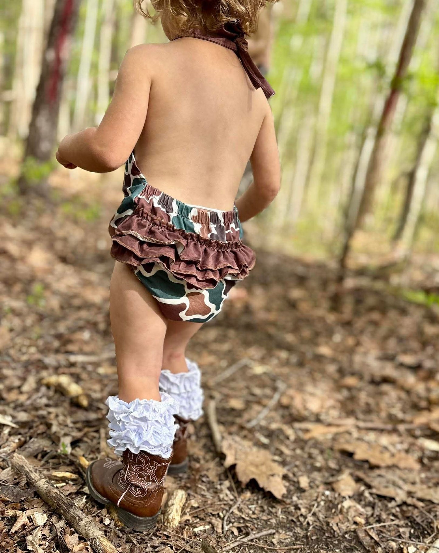 Camo Ruffle Butt RTS