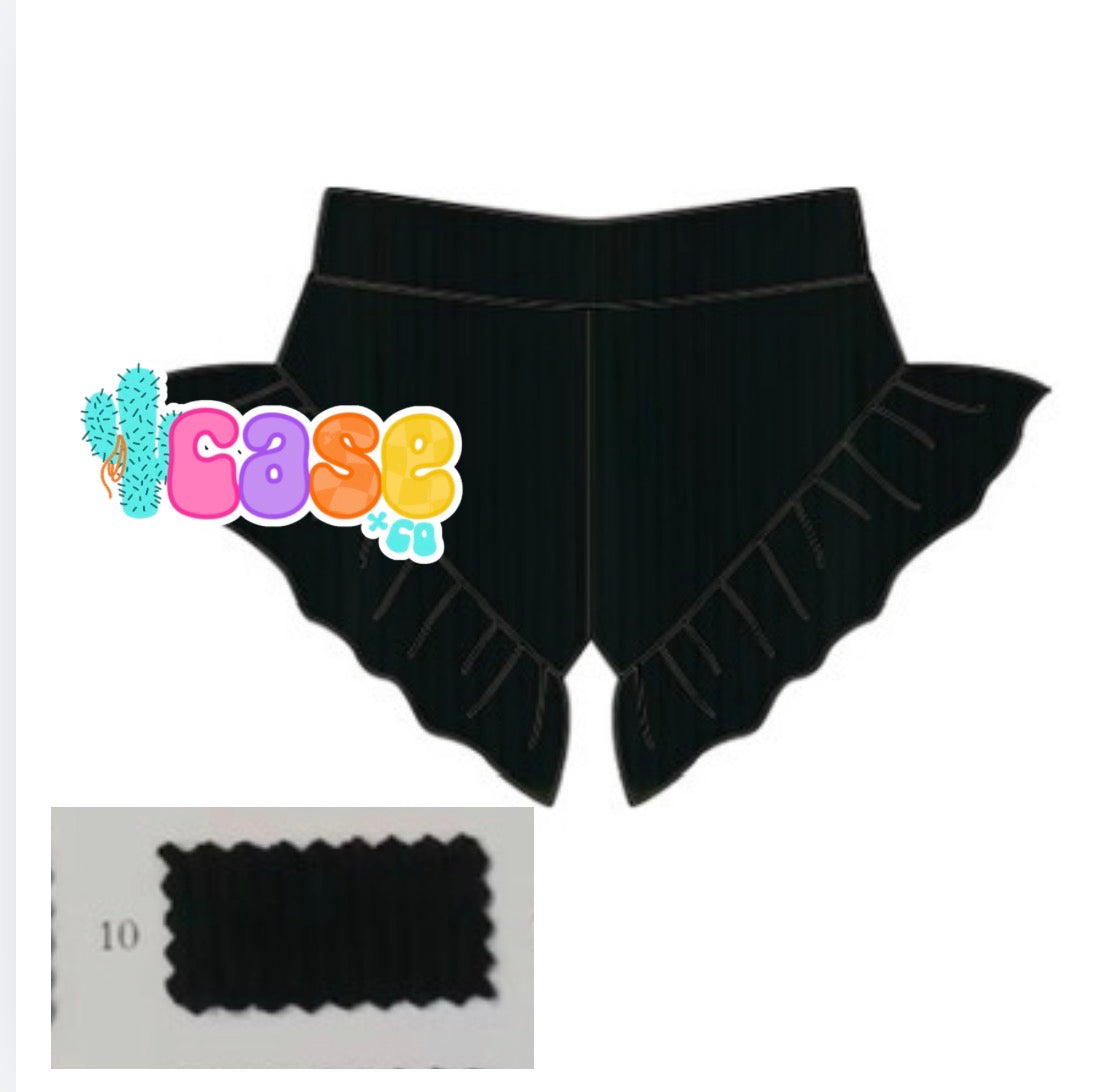 Ribbed Black Shorties PREORDER
