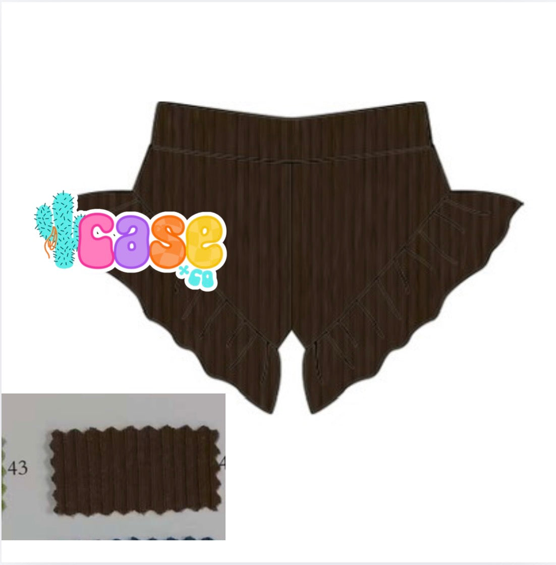 Ribbed brown Shorties PREORDER