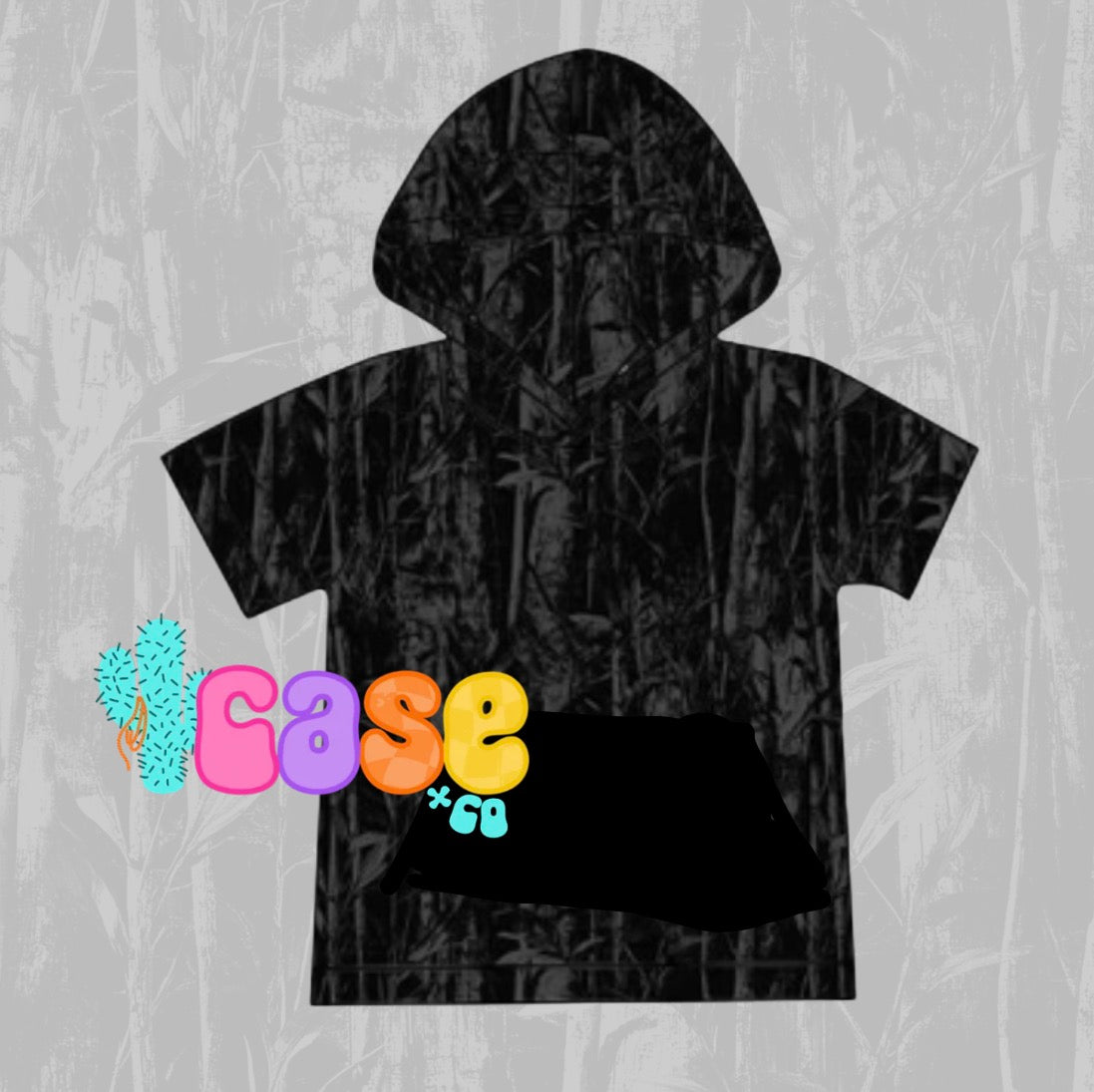 Black Camo Hooded Top PREORDER