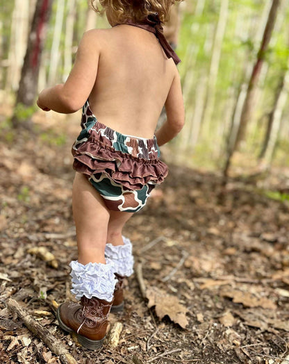 Camo Ruffle Butt RTS