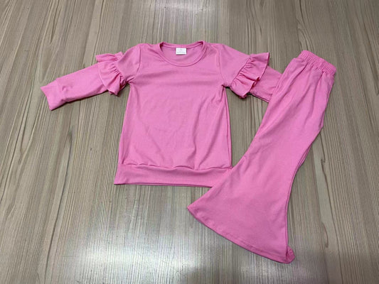 Bubble Gum Pink Ribbed Set RTS