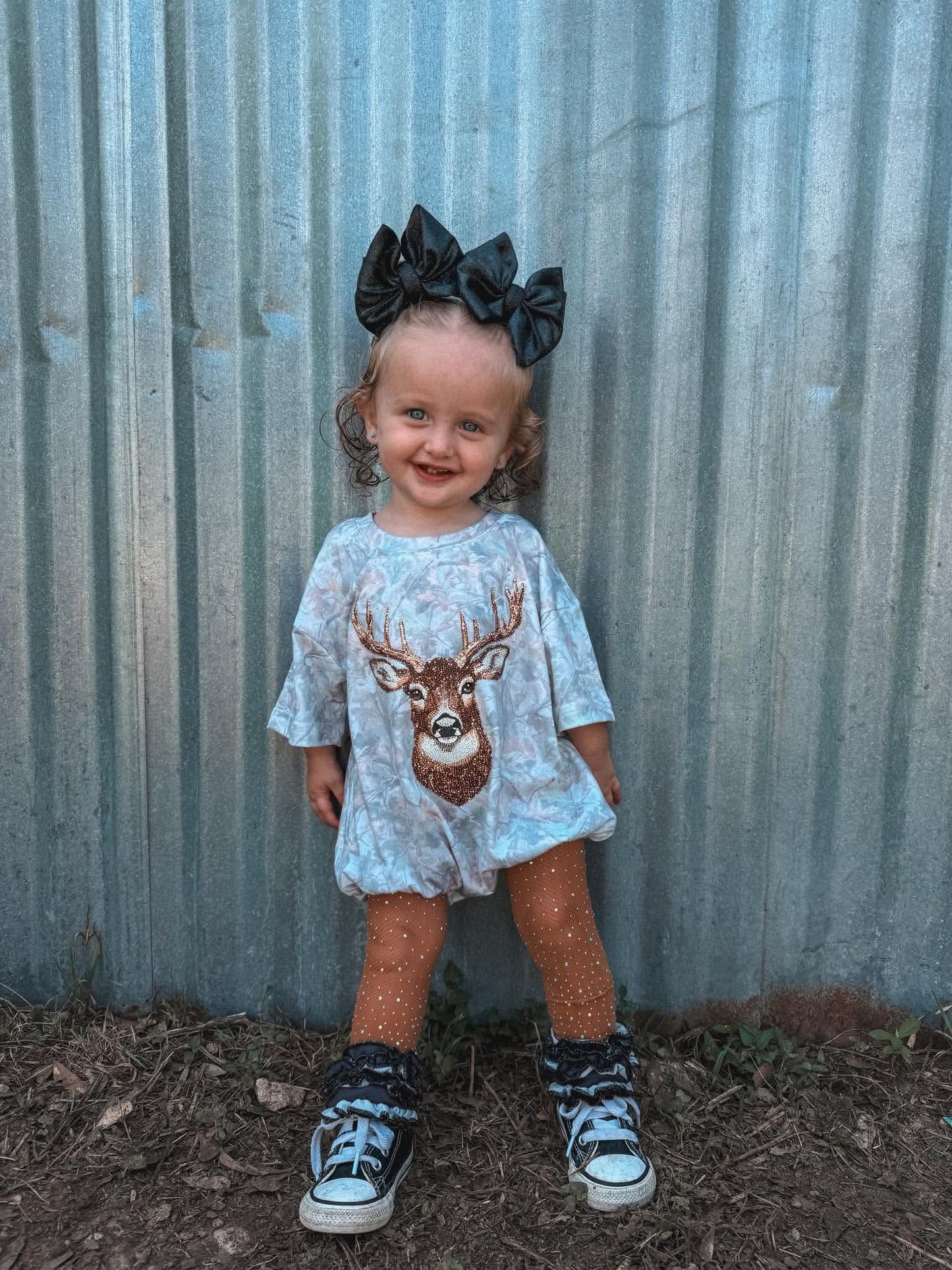 Camo faux Rhinestone deer bubble