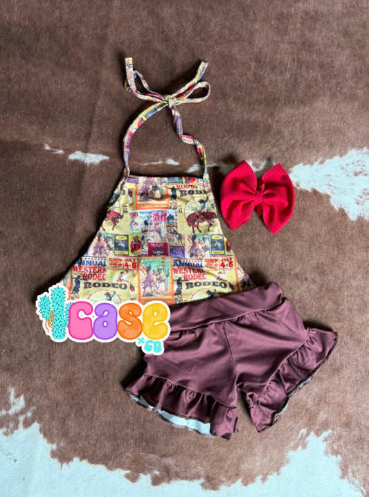 Rodeo Poster Swing top & shorties RTS
