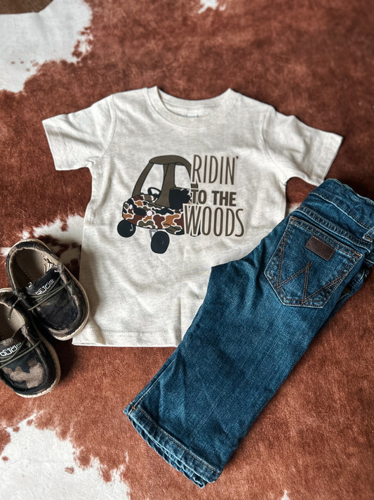 Ridin to the woods tee